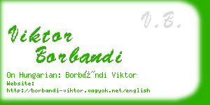 viktor borbandi business card